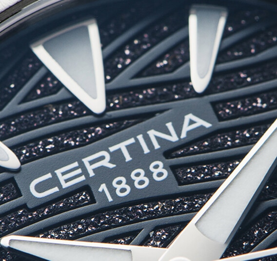 Certina dial with wave effect