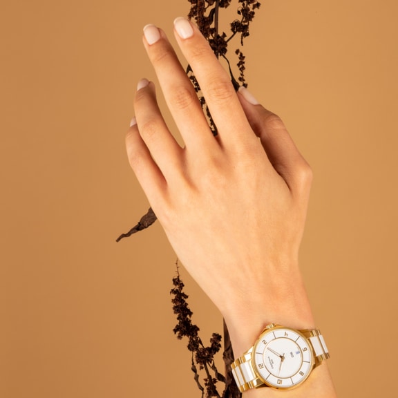 Women watch ∙ Quartz ∙ White ∙ PVD coating ∙ 316L stainless steel - #3